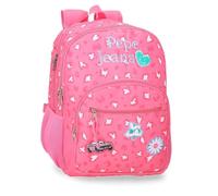 Pepe Jeans Evelyn Mochila Doble Compartimento Adaptable a Carro Portátil 15,6 Pulgadas Rosa 32x44x22 cm Poliéster 30,98L by Joumma Bags