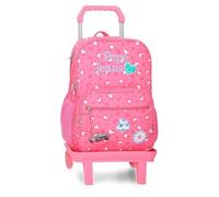Pepe Jeans Evelyn Mochila Escolar con Carro Portátil 15,6 Pulgadas Rosa 30x40x12 cm Poliéster 14,4L by Joumma Bags