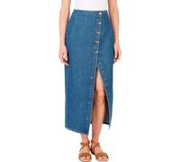 Pepe Jeans Falda Midi para Mujer con Abertura, Azul (Mezclilla), S