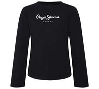 Pepe Jeans Hana Glitter L/S Camiseta, Negro (999), 14 años para Niñas