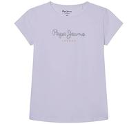 Pepe Jeans Hana Glitter S/S N, T-Shirt Niñas, Blanco (White), 16 años