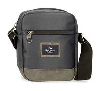 Pepe Jeans Harry Bandolera Gris 15x19,5x6 cms Poliéster con detalles en Piel Sintética