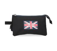 Pepe Jeans Henry Estuche Triple Negro 22x12x5 cm Poliéster 1,32L by Joumma Bags