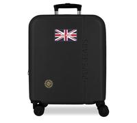 Pepe Jeans Henry Maleta de Cabina Negro 40x55x20 cm Rígida ABS Cierre de combinación Integrado 37L 2,6kg 4 Ruedas Dobles Extensible Equipaje de Mano by Joumma Bags