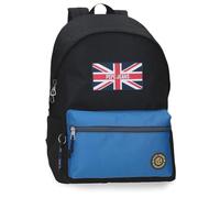 Pepe Jeans Henry Mochila Adaptable a Carro 15,6" Pulgadas Negro 31x44x17,5 cm Poliéster 23,87L by Joumma Bags