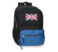 Pepe Jeans Henry Mochila Escolar 15,6" Pulgadas Negro 33x46x15 cm Poliéster 22,77L by Joumma Bags