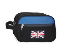 Pepe Jeans Henry Neceser Dos Compartimentos Adaptable Negro 26x16x12 cm Poliéster 4,99L by Joumma Bags