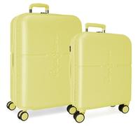 Pepe Jeans Highlight Juego de Maletas Amarillo 48x70x28 cm Rígida ABS Cierre TSA Integrado 116L 6,8kg 4 Ruedas Dobles Equipaje de Mano by Joumma Bags
