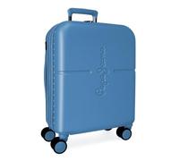 Pepe Jeans Highlight Maleta de Cabina Azulon 40x55x20 cm Rígida ABS Cierre TSA Integrado 37L 2,8kg 4 Ruedas Dobles Extensible Equipaje de Mano by Joumma Bags