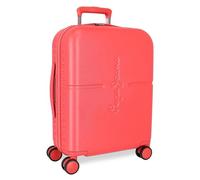 Pepe Jeans Highlight Maleta de Cabina Rojo 40x55x20 cms Rígida ABS Cierre TSA Integrado 37L 2,76 kgs 4 Ruedas Dobles Equipaje Mano by Joumma Bags