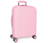 Pepe Jeans Highlight Maleta de Cabina Rosa 40x55x20 cms Rígida ABS Cierre TSA Integrado 37L 2,76 kgs 4 Ruedas Dobles Equipaje Mano by Joumma Bags