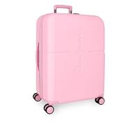 Pepe Jeans Highlight Maleta Mediana Rosa 48x70x28 cms Rígida ABS Cierre TSA Integrado 79L 3,22 kgs 4 Ruedas Dobles by Joumma Bags