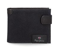 Pepe Jeans Hilltop Cartera horizontal con cierre de clic Azul 11x8,5x1 cms Piel