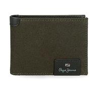 Pepe Jeans Hilltop Cartera horizontal con monedero Verde 11,5x8x1 cms Piel