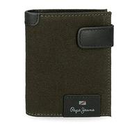 Pepe Jeans Hilltop Cartera vertical con cierre de clic Verde 8,5x10,5x1 cms Piel