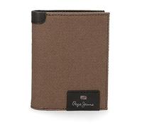 Pepe Jeans Hilltop Cartera vertical con monedero Marrón 8,5x10,5x1 cms Piel