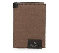 Pepe Jeans Hilltop Cartera vertical con monedero Marrón 8,5x11,5x1 cms Piel