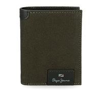 Pepe Jeans Hilltop Cartera vertical con monedero Verde 8,5x10,5x1 cms Piel