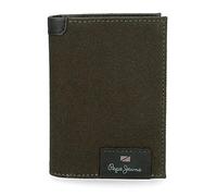 Pepe Jeans Hilltop Cartera vertical con monedero Verde 8,5x11,5x1 cms Piel