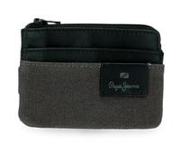Pepe Jeans Hilltop Monedero con Tarjetero Gris 11x7x1,5 cms Piel by Joumma Bags