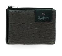 Pepe Jeans Hilltop Monedero con Tarjetero Gris 11x7x1,5 cms Piel by Joumma Bags
