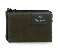 Pepe Jeans Hilltop Monedero con Tarjetero Verde 11x7x1,5 cms Piel