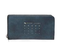 Pepe Jeans Holly Billetero con Tarjetero Azul 19,5x10x2 cms Piel sintética