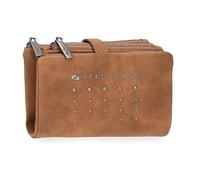 Pepe Jeans Holly Cartera con Tarjetero Marrón 14,5x9x2 cms Piel sintética