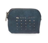 Pepe Jeans Holly Monedero Azul 12x8x2 cms Piel sintética