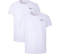Pepe Jeans Pepe Tshirt 2P Underwear, Blanco (White), L (Pack de 2) para Hombre