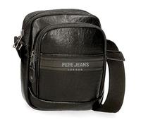 Pepe Jeans Horley Bandolera Dos Compartimentos Negro 17x22x8 cms Poliéster