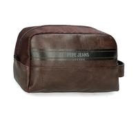 Pepe Jeans Horley Neceser Adaptable Marrón 25x15x12 cms Poliéster