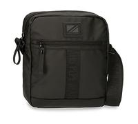 Pepe Jeans Hoxton Bandolera Porta Tablet Negro 23x27x7 cms Poliéster y PU