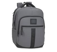 Pepe Jeans Hoxton Mochila para Portátil Doble Compartimento Portátil 15,6 pulgadas Gris 30x42x14,5 cms Poliéster y PU 18,27L by Joumma Bags