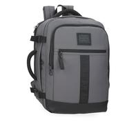 Pepe Jeans Hoxton Mochila para Portátil Portátil 15,6 Pulgadas Gris 25x40x20 cms Poliéster y PU 20,46L by Joumma Bags