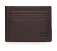 Pepe Jeans Hudson Billetero con Tarjetero Marrón 12,5x9,5x1 cms Piel by Joumma Bags
