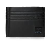 Pepe Jeans Hudson Cartera con Monedero Negro 11x8x1 cms Piel by Joumma Bags