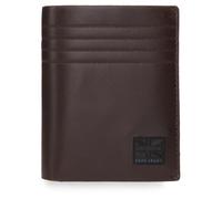 Pepe Jeans Hudson Cartera Vertical Marrón 8,5x10,5x1 cms Piel by Joumma Bags
