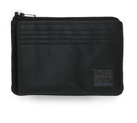 Pepe Jeans Hudson Monedero con Tarjetero Negro 11x7x1,5 cms Piel by Joumma Bags