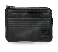 Pepe Jeans Hudson Monedero con Tarjetero Negro 11x7x1,5 cms Piel by Joumma Bags