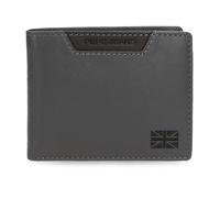 Pepe Jeans Indiana Cartera Horizontal con Billetera Extraible Gris 11x8,5x1 cms Piel by Joumma Bags