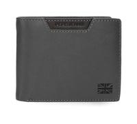 Pepe Jeans Indiana Cartera Horizontal con Monedero Gris 12,5x9,5x1 cms Piel by Joumma Bags