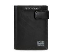 Pepe Jeans Indiana Cartera Vertical con Cierre de Clic Negro 8,5x10,5x1 cms Piel by Joumma Bags