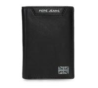 Pepe Jeans Indiana Cartera Vertical con Monedero Negro 8,5x11,5x1 cms Piel by Joumma Bags
