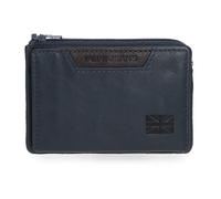 Pepe Jeans Indiana Monedero con Tarjetero Azul 11x7x1,5 cms Piel by Joumma Bags