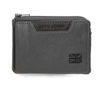 Pepe Jeans Indiana Monedero con Tarjetero Gris 11x7x1,5 cms Piel by Joumma Bags