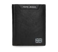 Pepe Jeans Indiana Tarjetero Vertical Negro 9x11x1 cms Piel by Joumma Bags