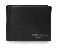 Pepe Jeans Ithaca Billetero con Monedero Negro 11x8x1 cms Piel by Joumma Bags