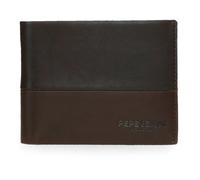 Pepe Jeans Ithaca Billetero con Tarjetero Marrón 12,5x9,5x1 cms Piel by Joumma Bags