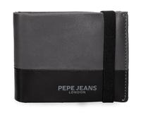 Pepe Jeans Ithaca Cartera con Cinta elástica Gris 11,5x8,5x1 cms Piel by Joumma Bags